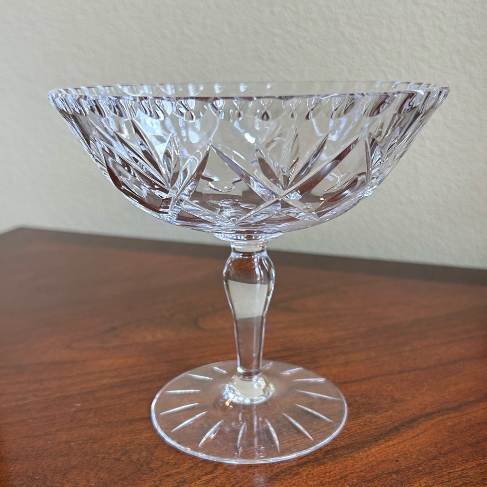 Vintage cut crystal footed bowl